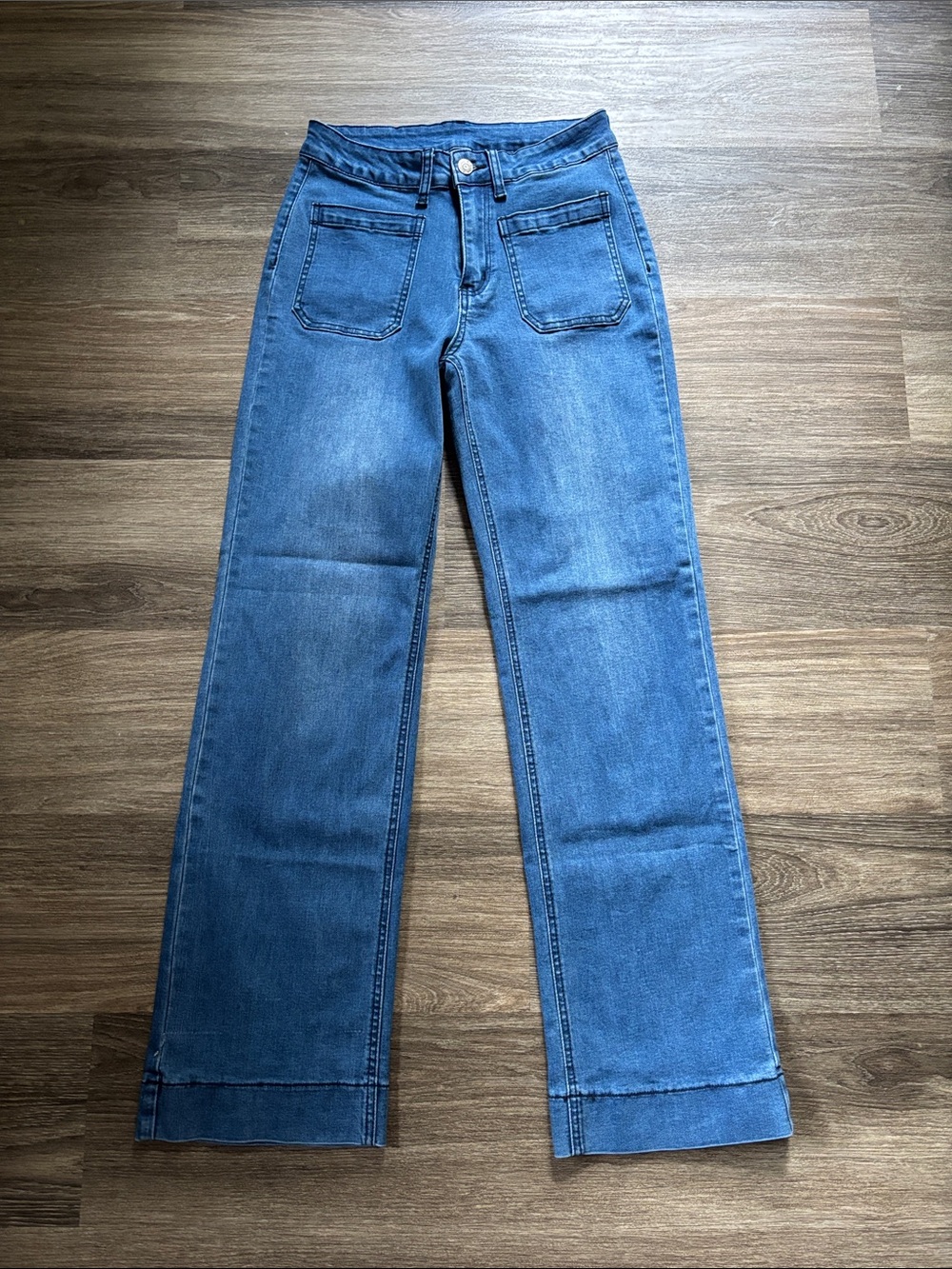 Classic High-Rise Wide-Leg Women’s Jeans — Blue